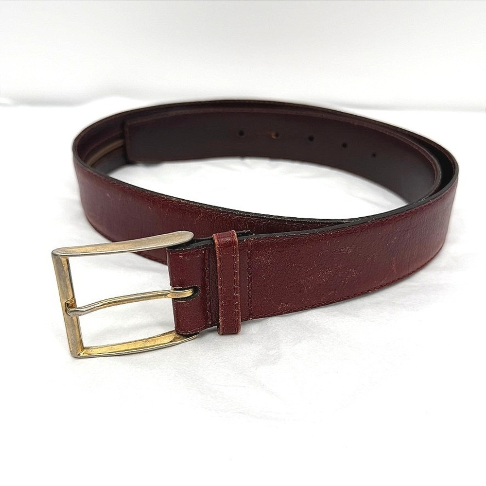 Full Grain Cowhide Brown Leather Money Belt Zipper Secret Pocket Size 36